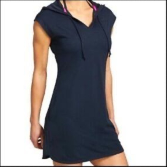 Athleta Other - Athleta Wick-It Hoodie Swim Cover-Up Dress